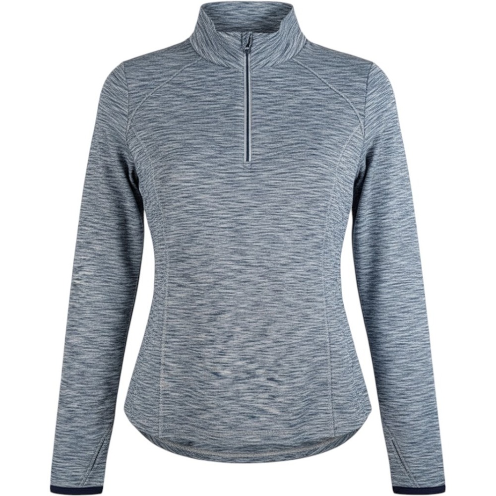 NEW Zero Restriction Shae Quarter Zip Pullover Womens S Blue Space Dye MSRP $158
